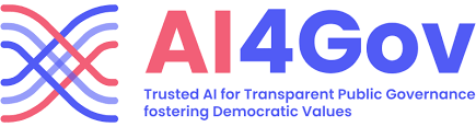 Logo Trusted AI for Transparent Public Governance fostering Democratic Values” (Una Inteligencia Artificial de confianza para una gobernanza pública transparente que fomente los valores democráticos)